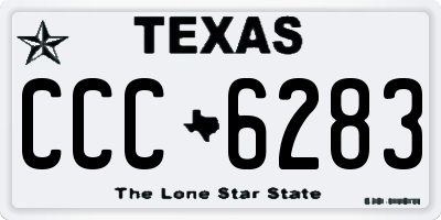 TX license plate CCC6283