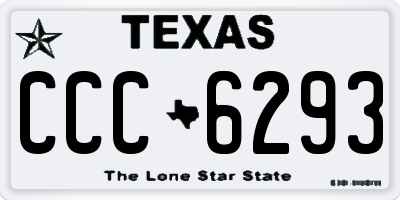 TX license plate CCC6293