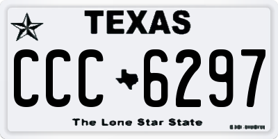 TX license plate CCC6297