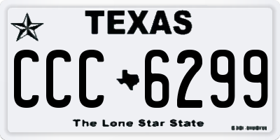 TX license plate CCC6299