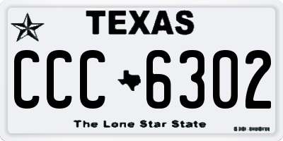 TX license plate CCC6302