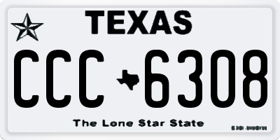 TX license plate CCC6308