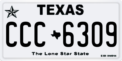 TX license plate CCC6309