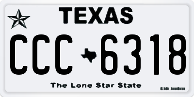 TX license plate CCC6318