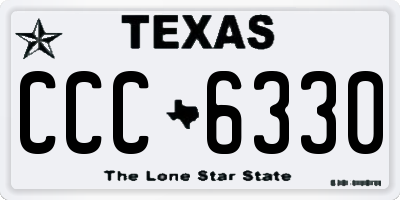 TX license plate CCC6330