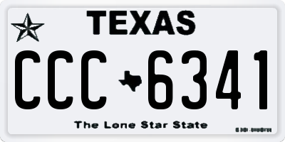 TX license plate CCC6341