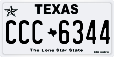 TX license plate CCC6344