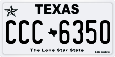 TX license plate CCC6350