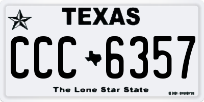 TX license plate CCC6357