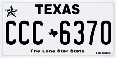 TX license plate CCC6370