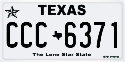 TX license plate CCC6371
