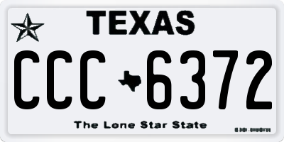 TX license plate CCC6372