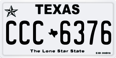 TX license plate CCC6376