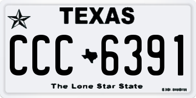 TX license plate CCC6391