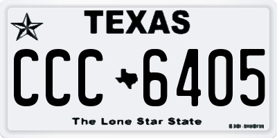 TX license plate CCC6405