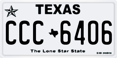 TX license plate CCC6406