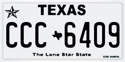 TX license plate CCC6409