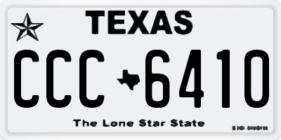 TX license plate CCC6410