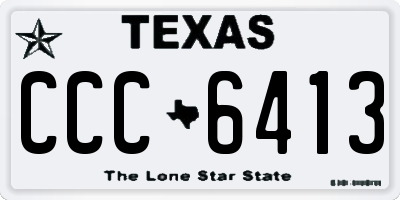 TX license plate CCC6413