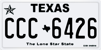 TX license plate CCC6426