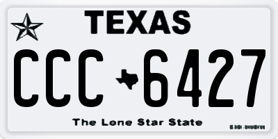 TX license plate CCC6427