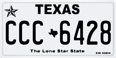 TX license plate CCC6428