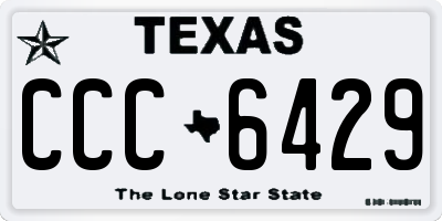 TX license plate CCC6429