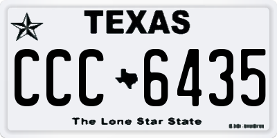TX license plate CCC6435