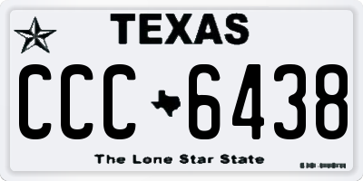TX license plate CCC6438