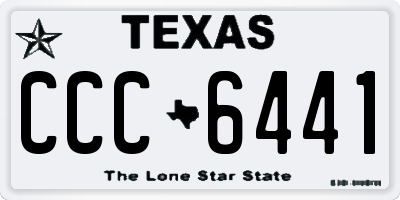 TX license plate CCC6441
