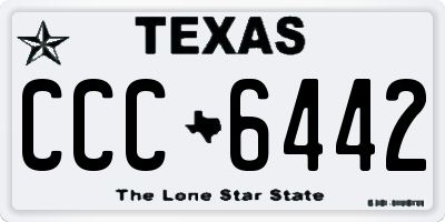 TX license plate CCC6442