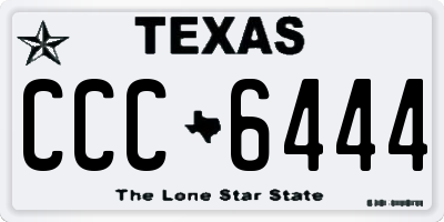 TX license plate CCC6444
