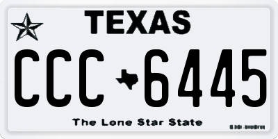 TX license plate CCC6445
