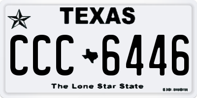 TX license plate CCC6446
