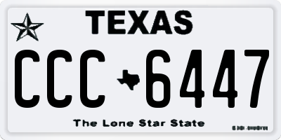 TX license plate CCC6447
