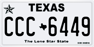 TX license plate CCC6449