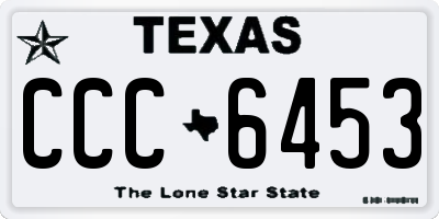 TX license plate CCC6453