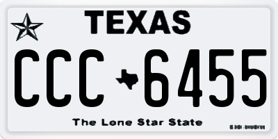TX license plate CCC6455