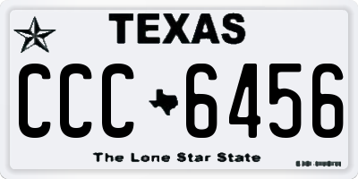 TX license plate CCC6456