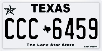 TX license plate CCC6459