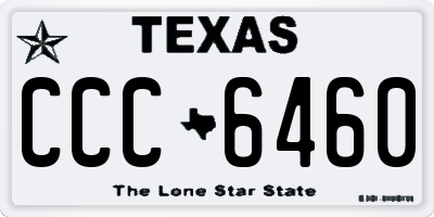TX license plate CCC6460