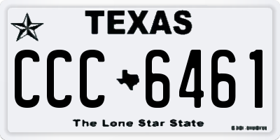 TX license plate CCC6461