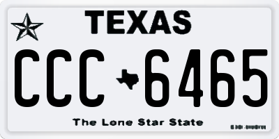 TX license plate CCC6465