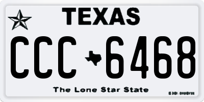 TX license plate CCC6468