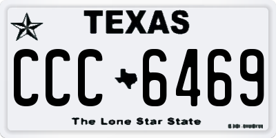 TX license plate CCC6469