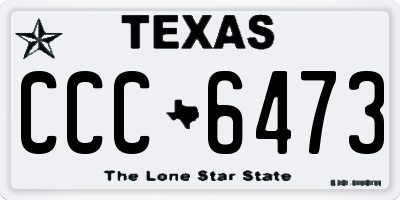 TX license plate CCC6473