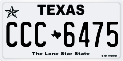 TX license plate CCC6475