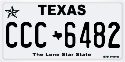 TX license plate CCC6482