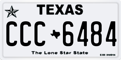 TX license plate CCC6484