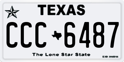 TX license plate CCC6487